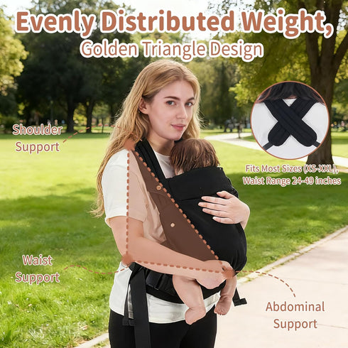 Baby Carrier Newborn to Toddler - Ergonomic Breathable Soft Structured Carrier with Breathable Mesh Lightweight Baby