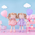 2-4 Gloveleya Baby Doll Baby Girl Gifts Plush Curly Kids Girl Toys with Love Toys for Ages Toddler Toy Pink