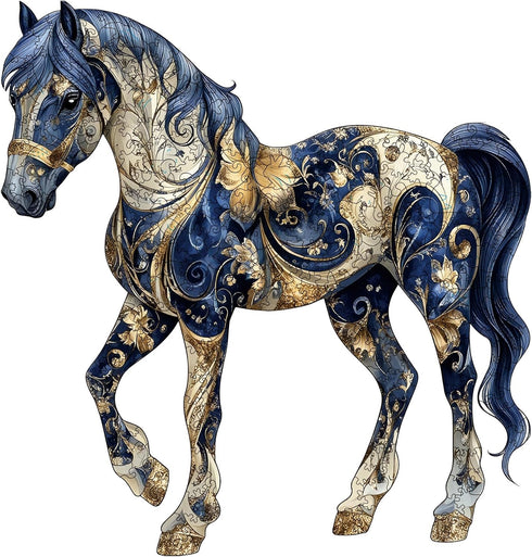 Horse Wooden Puzzles for Adults, 300pcs Horse Wooden Jigsaw Puzzles for Adults,