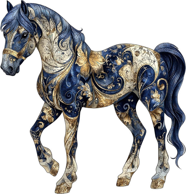 Horse Wooden Puzzles for Adults, 300pcs Horse Wooden Jigsaw Puzzles for Adults,