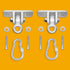 Jungle Gym Kingdom Swing Set Hangers - 2 Heavy Duty Brackets with Locking Snap Hooks for Indoor/Outdoor Use