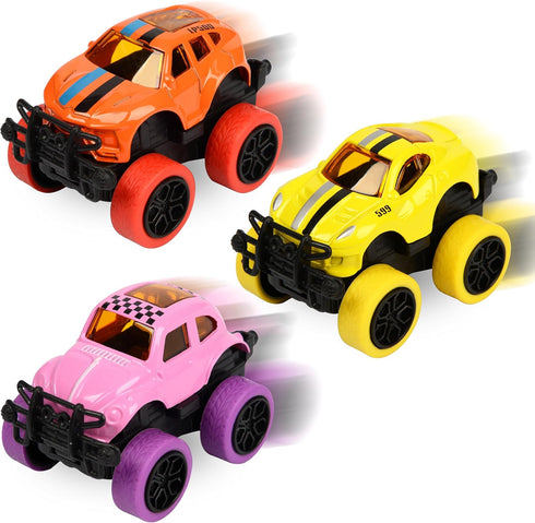 Neureyte 8 Pack Set Mini Monster Truck for Boys and Girls,Die-Cast Monster Trucks for Kids Party Favors,Pull Back