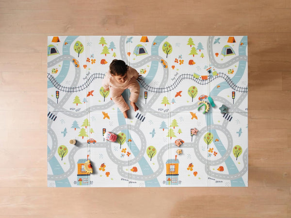 Nuby Reversible Baby Floor Mat - Foldable and Lightweight Foam Infant Play