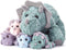 EARTHSOUND Triceratops Dinosaur Stuffed Animal - 18" Cute Small Mommy Plush Toy with Little Babies