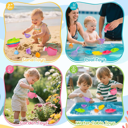 1-3 2-4 1+ 9 Fajiabao Baby Bath Toys for Kids Ages Toddler Bath Toys Mold Free for Bathtub Sand Beach Pool Water Toys