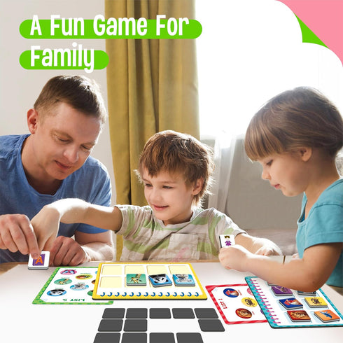 SpriteGru Magnetic Animal Matching Game, Funny Animals Learning Game, Race to Collect Your Lists Educational Toy