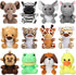 Skylety 12pcs Mini Safari Stuff Animal 3.9 Inch Cute Jungle Stuffed Animal