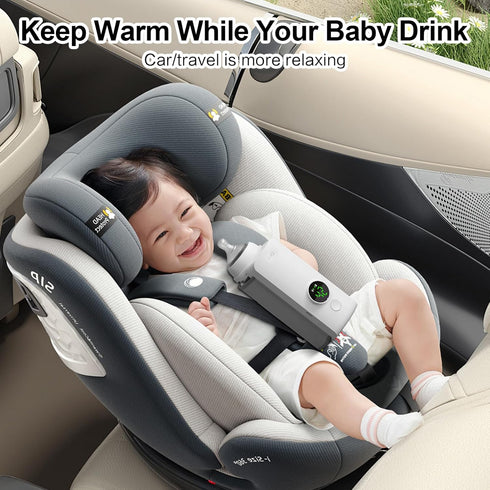 Portable Baby Bottle Warmer for Travel, Cordless Baby Bottle Warmer for Breastmilk and Formula, Rechargeable Bottle