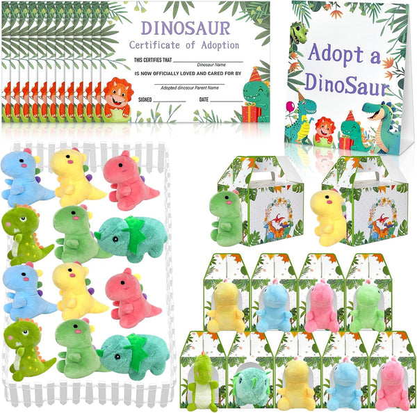 Gaiaring 38 Pcs Adopt a Dinosaur Pet Party Favors Include 12 Mini Dinosaur