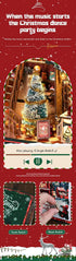 NEXTIPS 3D Book Nook LED Music Christmas Book Nook Kit - Wooden DIY Miniature Store for Shelf Decor