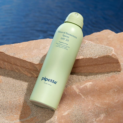 30, 6 oz, Pipette Baby Mineral Sunscreen Spray SPF Water-resistant Non-nano Zinc Oxide Mineral Sunscreen, UVB/UVA