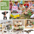 12PCS Set, Playset Realistic Safari Animals Figures Learning Toys Large African Animal Toys, Wild Zoo Animal Toys