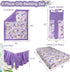 Set Set 4 Set Crib Bedding for Girls, Purple Baby Crib Bedding Piece, Baby Girl Nursery Bedding Including Comforter