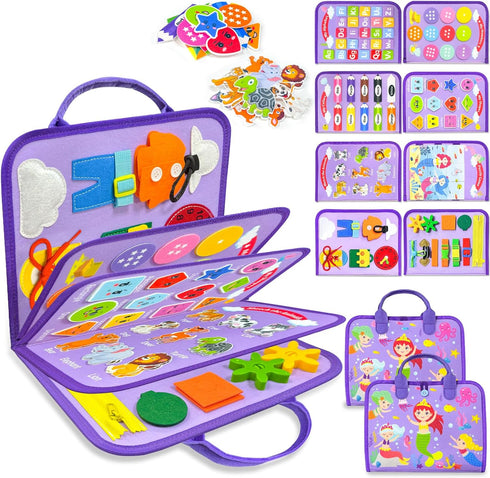 Walenty Busy Board Montessori Toys for Toddler Boy Girl Birthday Gifts, Busy
