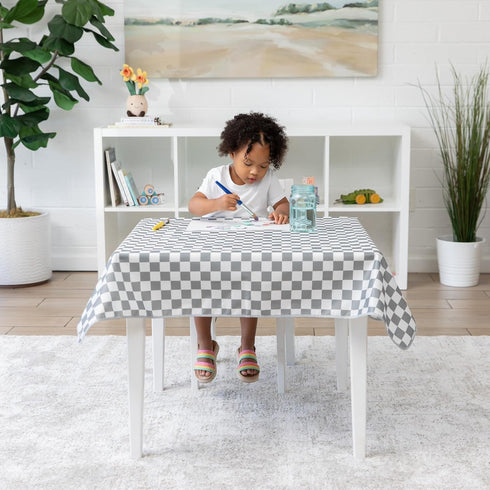 Bumkins Baby Splat Mat for Under High Chair, Waterproof Reusable Cloth for Eating Mess, 42inx42in, Charcoal