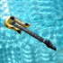 Treasure Gurus Set 2 40" Inflatable Silver Gold Electric Guitar Blow Up Toy for Swimming Pool Floaties