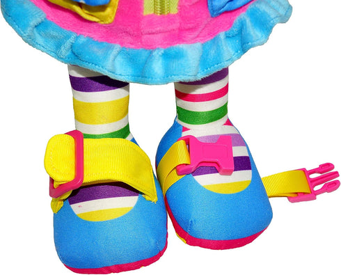 June Garden 15.5" Dressy Friends Belle, Educational Stuffed Plush Doll for Kids and Toddlers 2 Years and Up, Montessori