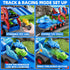 10 1 3-5 4-8, 9 3 4 5 6 7 8 in Dinosaur Truck Toys for Kids Toddlers Boys Dino Carrier Truck with Foldable Track