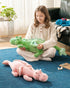 35.4" 5lb Weighted Dragon Plush Toy, Weighted Stuffed Animals, Silent Glass Beads Large Dragon Pillow for Sensory