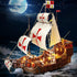 Set 2 1 1253 12+ HiWEEGO Santa Maria Ship Building with LED Lights, in Pirate Ship House Wharf Building Block Kit, PCS