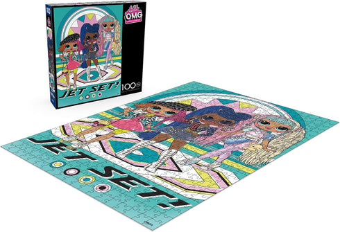 Buffalo Games - OMG - Jet Set - 100 Piece Jigsaw Puzzle for Families - Finished Size 15.00 x 11.00