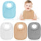 4 Pcs Baby Bibs Feeding Bib for Drooling and Teething, Comfy Neck Baby Bib with Padded Collar