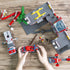 QLT QIAOLETONG City Fire Station Building Kit, 774 Pcs Set Including Fire Station, Fire Truck, Helicopter, Fire
