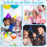 LCPQMZGH 48 Pcs Noise Makers Glitter Metallic Fringed Noise Makers Horns for Baby Shower, Kids Birthday, New Year Party