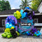 Video Game Balloon Garland Arch Kit - 140pcs Purple Blue Green Black Balloons with DIY Star Controller Mylar Balloon