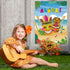 WERNNSAI Pin The Feather on The Tiki Party Game, Hawaiian Luau Supplies for Kids with Aloha Poster