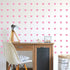 100 Pieces DIY Heart Wall Decal Vinyl Sticker, Removable Nursery Decoration for Baby Kids Bedroom (Soft Pink)
