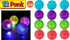 (12 Pack) 695-12p JA-RU Light Up Spiky Balls for Kids Light Up Bouncy Balls, Spiky Fidget Toys, Sensory Bin Filler
