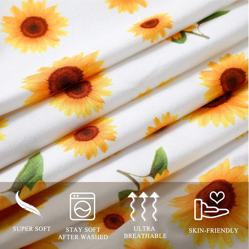 4 31.5 15.75 Inches Pieces Muslin Sunflower Changing Pad Cover Diaper Fall Floral Change Table Sheets Thanksgiving Day