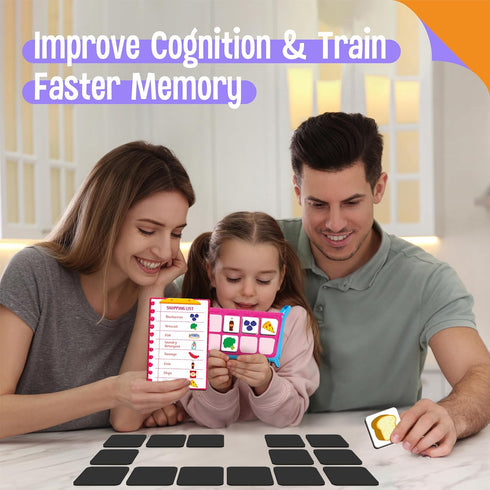 Magnetic Shopping List Game, Funny Groceries Matching Memory Game, Race to Collect Your Items Educational Toy for Boys