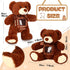 14 Inch Remembrance Bear Plush Stuffed Animal with Recorder Soft Doll Fabric Animal Toy with a Picture Frame for Baby Shower Wedding Birthday Gift (Dark Brown, 14 Inch)