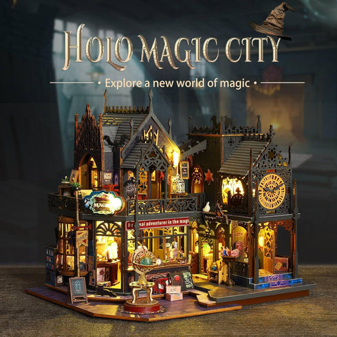 Creative Miniature Dollhouse Kit with Furniture - Holo Magic City