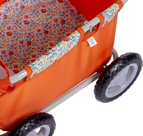 JC Toys - for Keeps Playtime Deluxe Folding Pull Along - Nature Theme for Dolls up to 20"