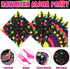 Yingzhao 180 Pcs Neon Birthday Party Supplies, Disposable Plates, Napkins, Cups, and Cutlery for 30 Guests