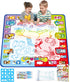 Jasonwell Aqua Water Doodle Mat 31 X 31 Inches, Extra Large Magic Drawing Mat, Educational Gifts for Kids Age 2-8