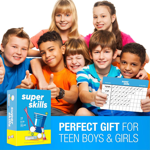 120 Super Skills - Action Game for Competitive People - Beat Your Friends at Challenges - Fun Group Activity for Family