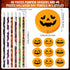 48 Pieces Halloween Pencils with 48 Pieces 3D Pumpkin Erasers Sets in Bulk for Kids Student Halloween Day Goodie Bags