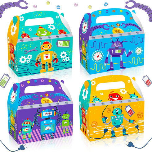 LaVenty 12 PCS Robot Birthday Party Favors Boxes Robot Birthday Party Supplies