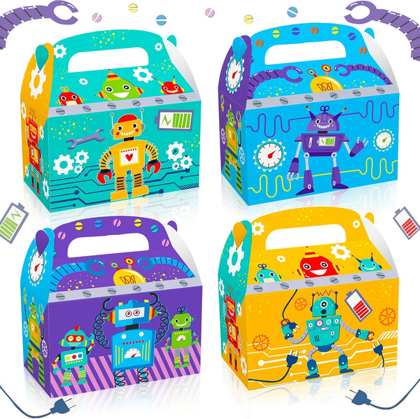 LaVenty 12 PCS Robot Birthday Party Favors Boxes Robot Birthday Party Supplies