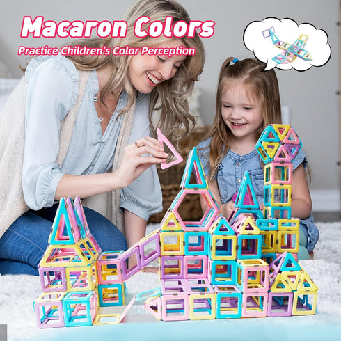 Set, 3 4 5 6 7 8+ 103pcs 3-5 MAGBLOCK Magnetic Building Blocks Upgraded Magnetic Tiles Toys for Year Old Girls, Magnet