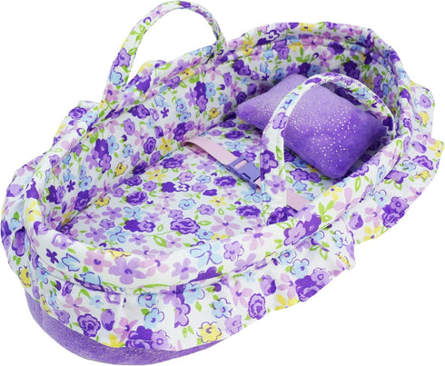 June Garden Cozy Dream Doll Bassinet - Baby Doll Portable Carrier -