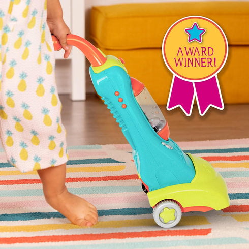 2 2+ Battat Musical Vacuum Cleaner Lights & Sounds with Songs Pretend Play Chores & Activities Clean n' Sing Years