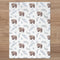 Custom Bear Baby Name Blanket Personalized Woodland Swaddle with Leaves Newborn &
