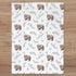 Custom Bear Baby Name Blanket Personalized Woodland Swaddle with Leaves Newborn &