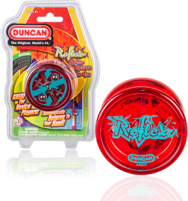 Duncan Toys Reflex Auto Return Yo-Yo, Beginner String Trick Yo-Yo, Red