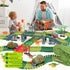 3 4 5 6 7 Set Dinosaur Track Toys for Kids - Best Birthday Gifts for Year Old Boys, Flexible Race Car Track with Light